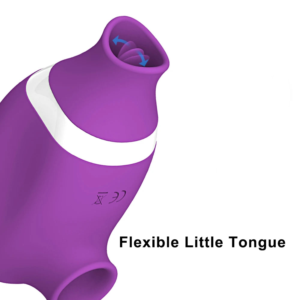 2-in-1 Suction & Flexible Tongue Personal Massager