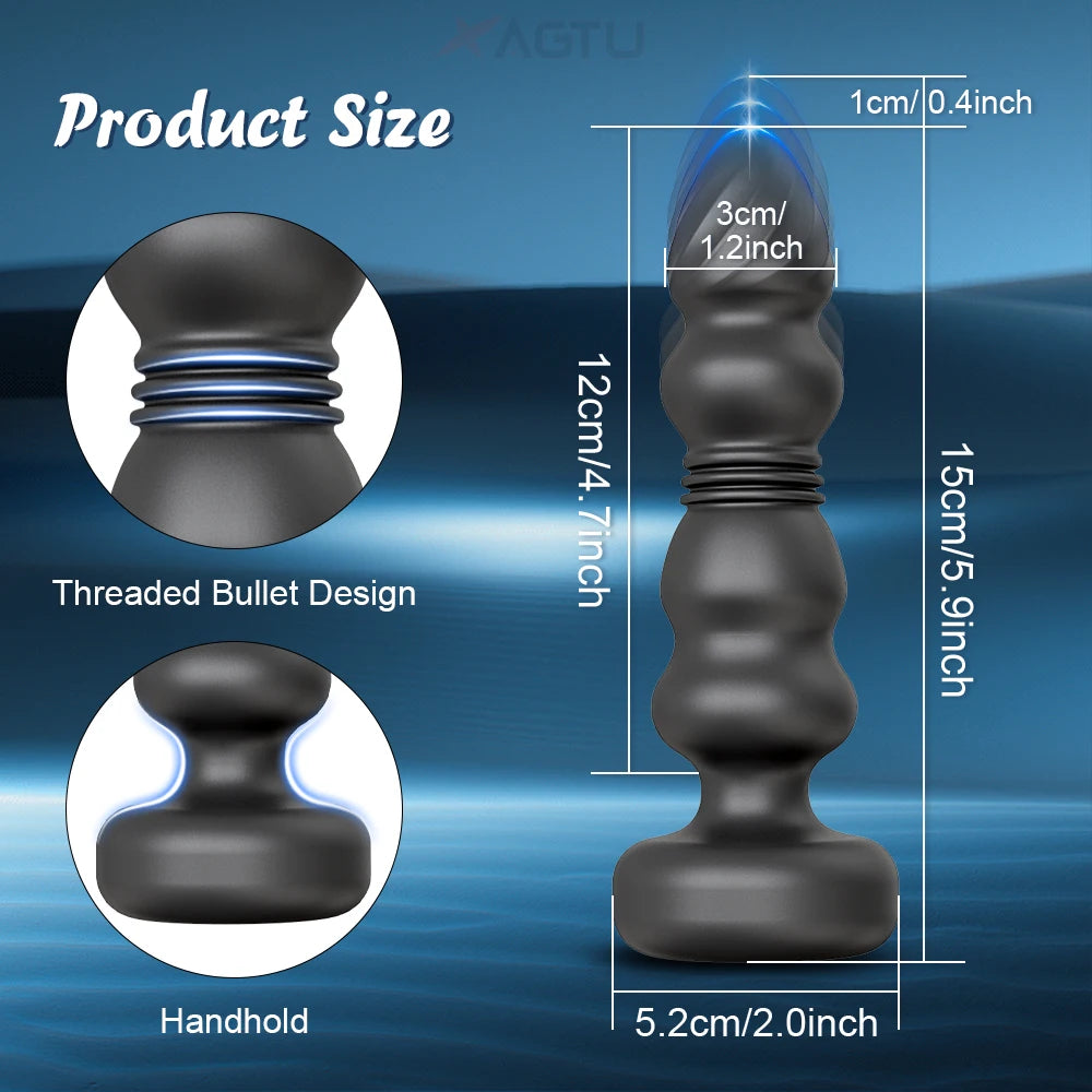 2-in-1 App-Controlled Vibrating Plug with 10 Modes