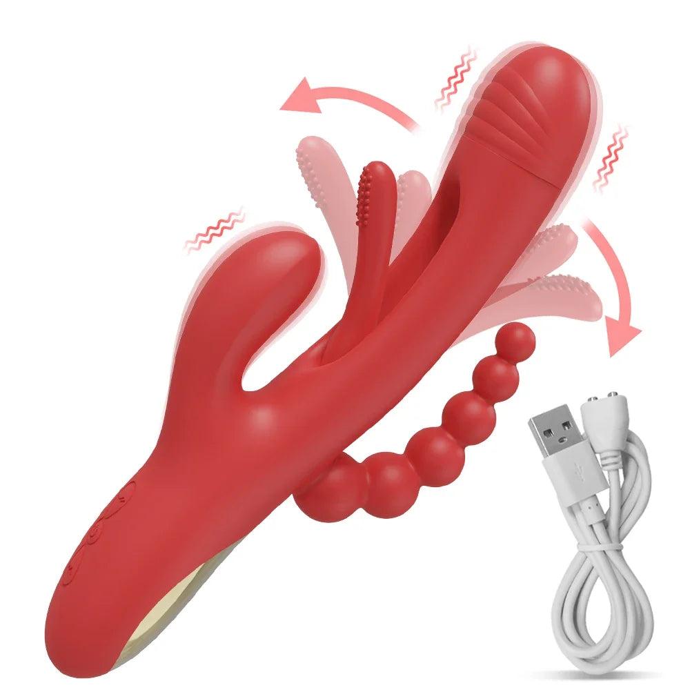 3-in-1 Rabbit Massager with 21 Adjustable Modes