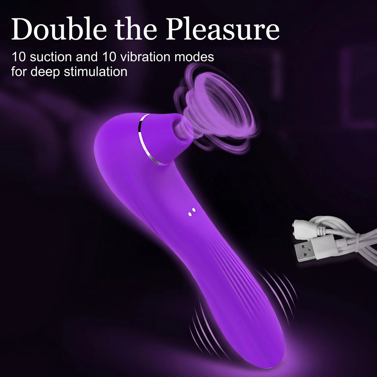 2-in-1 Suction & Vibration Personal Massager