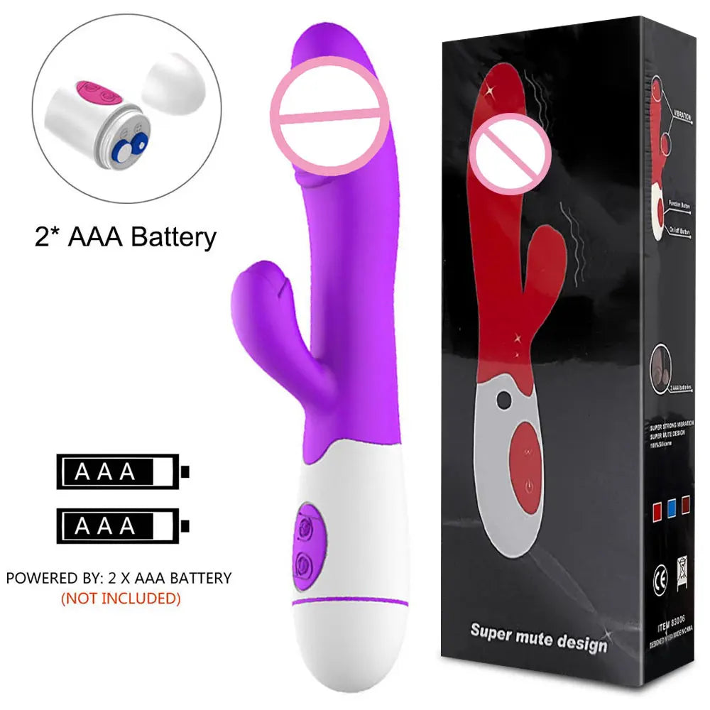 Rechargeable Rabbit Massager with 30 Vibration Modes