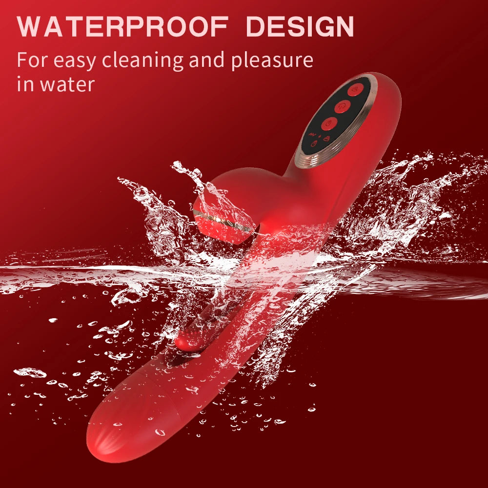 Multi-Function Rabbit Massager with Suction & Vibration