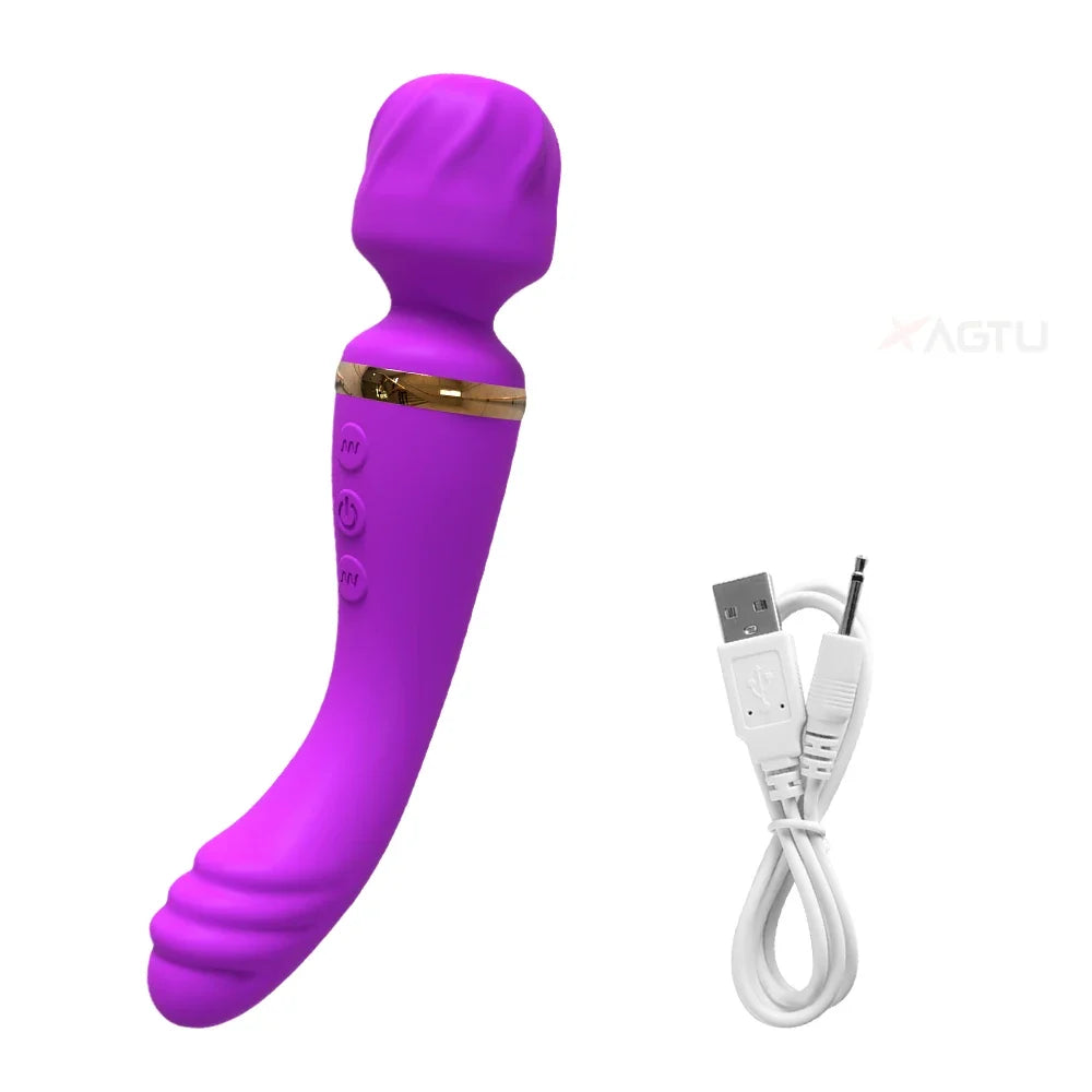 2-in-1 Double-Sided Rechargeable Wand Massager