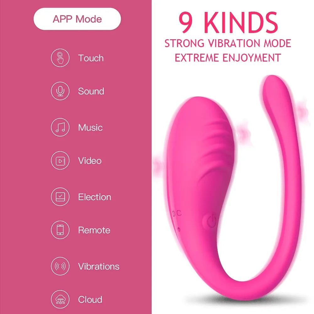 App-Controlled Wearable Vibrating Massager with 9 Modes