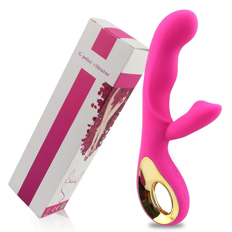 Dual-Motor Rabbit Massager with Curved Design