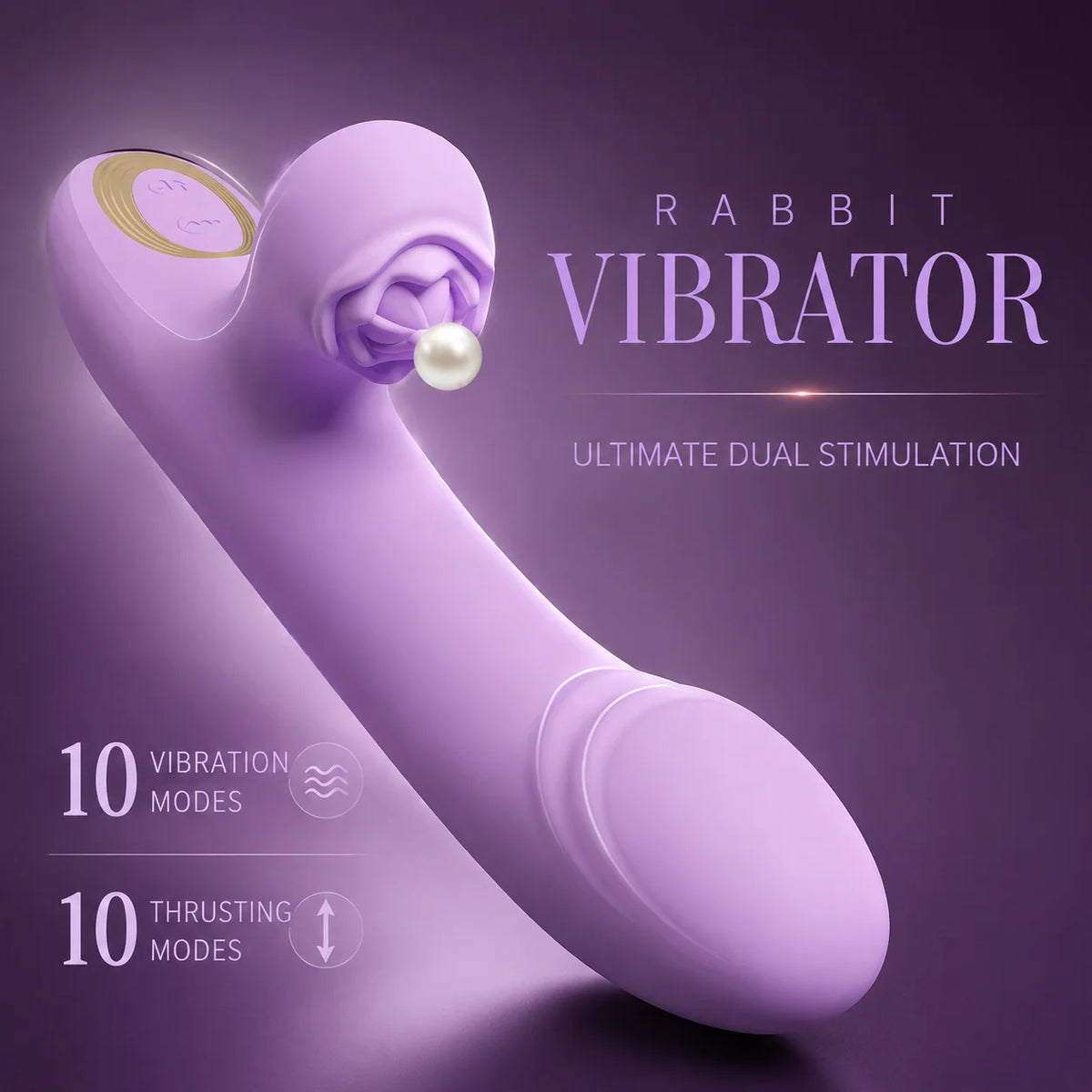 3-in-1 Thrusting & Vibration Rabbit Massager