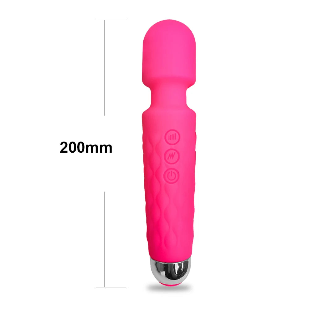 Rechargeable Wand Massager with Textured Flexible Head