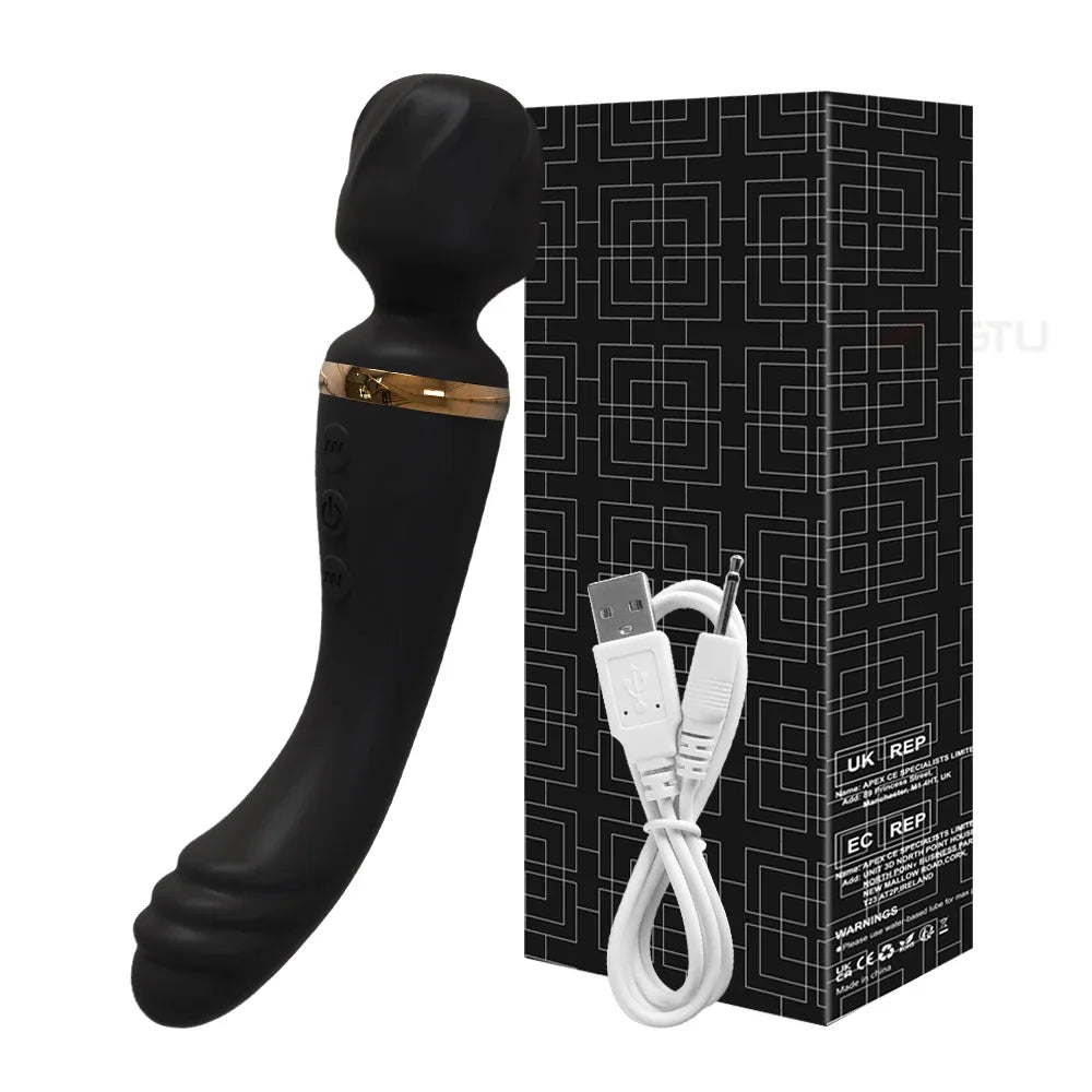 2-in-1 Double-Sided Rechargeable Wand Massager