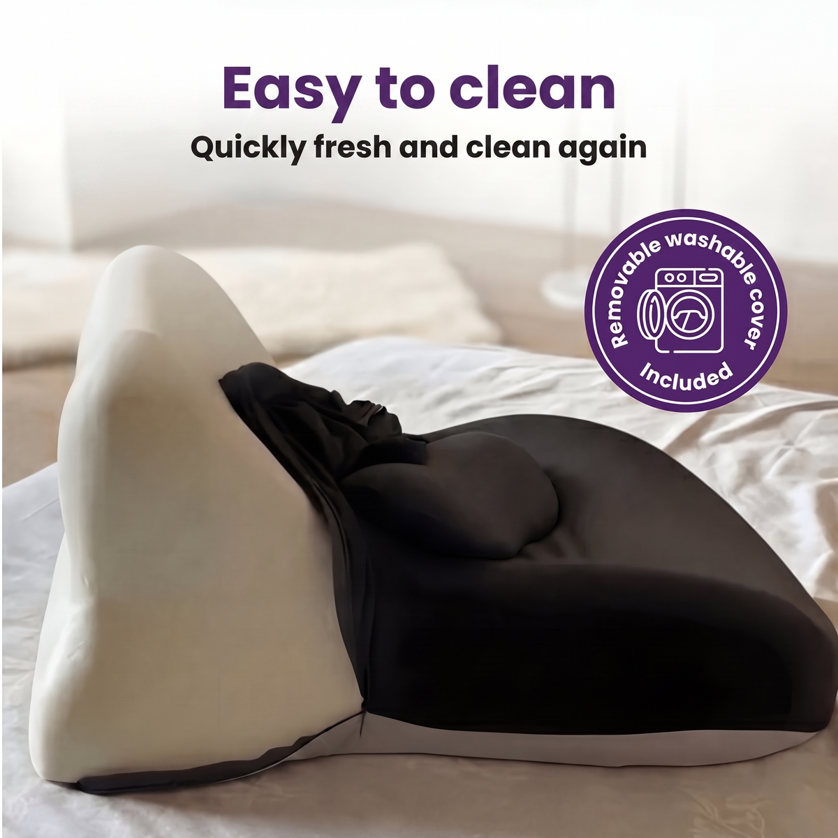 Intimate Positioning Pillow - 27° Ergonomic Support Wedge for Comfortable Intimacy